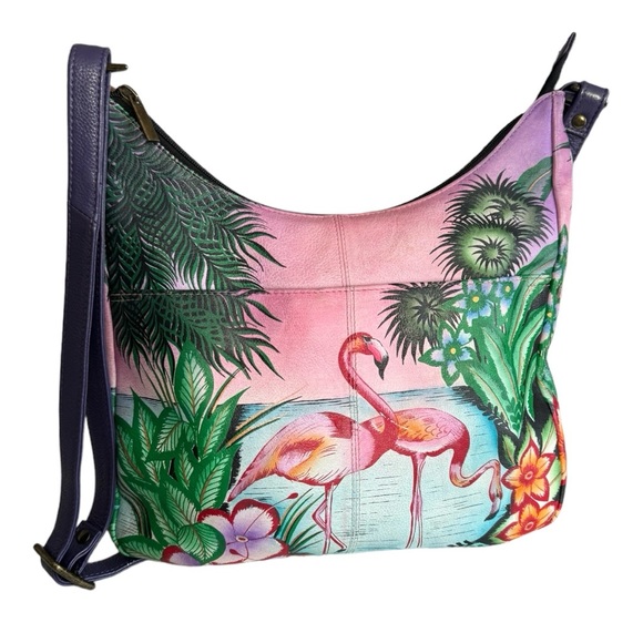 Anna by Anuschka Women's Genuine Leather  Hobo Handbag | - Picture 2 of 16